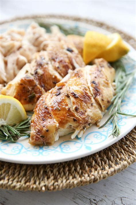 Pressure Cooker Whole Roasted Chicken With Lemon And