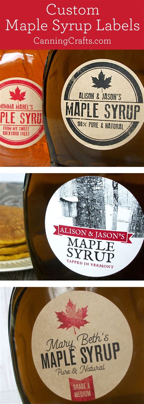 custom maple syrup labels  maple sugaring hobbyists canningcrafts