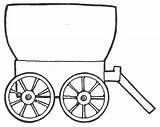 Wagon Covered Drawing Clipart Coloring Train Pioneer Cliparts Clip Pages Easy Western Silhouette Oregon Handcart Library Cover Trail Ox Station sketch template
