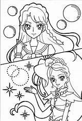 Precure Sailor Minami Luchia Kaito Maho Melody Pichi Coloriages sketch template