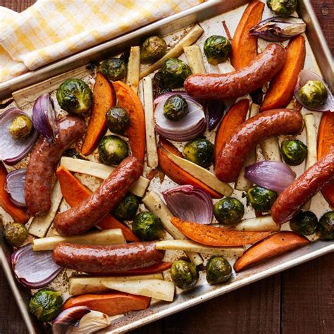 sheetpan sausage supper recipe in 2020 food network