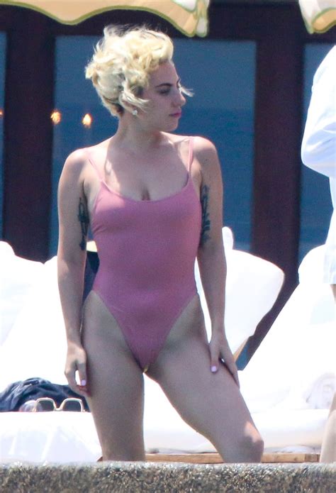 Lady Gaga Wearing Swimsuit In Mexico After Breakup July