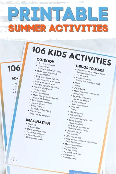summer break activities parrish middle school summer break kids bundle inspiration