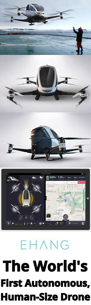 worlds  autonomous human size drone ehang   world drone sci fi
