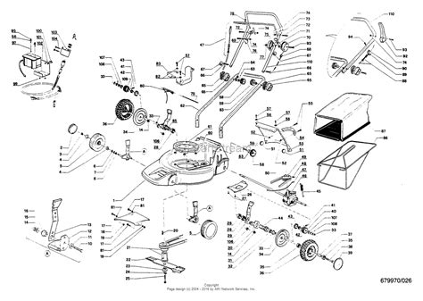 homelite  walk  mower parts diagram  main assembly