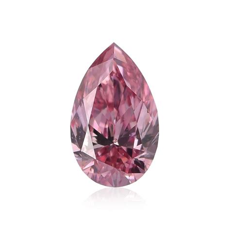 0 47 Carat Fancy Intense Pink Diamond 5p Pear Shape Si1 Clarity