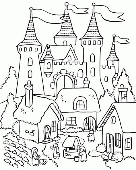 house coloring page kids clip art library