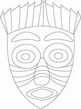 Mask Coloring Printable Kids Pages African Masks Drawing Indian Template Drama Mayan Face Print Para Colorir Red Clipart Tribal Africanas sketch template