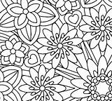 Mindfulness Coloring Pages Flowers Kids Printable Colouring Sheets Easy Flower Adult Pattern Leaf Choose Board sketch template