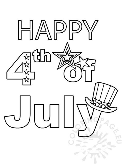 fourth  july coloring worksheet coloring page