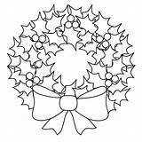 Christmas Coloring Pages Wreath Wreaths Printable Reef Outline Holly Ornaments Holiday Stamps Draw Book Color Print Colouring Drawing Sheets Xmas sketch template