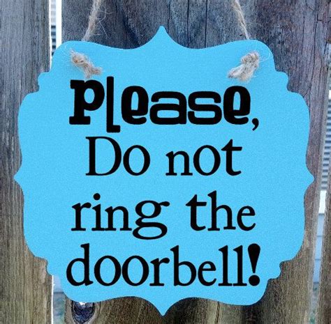 ring  doorbell hanging wood sign  houseofshep
