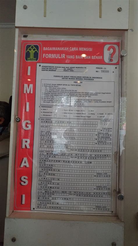 Contoh Formulir Surat Perjalanan Republik Indonesia Untuk Warga Negara