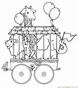 Coloring Circus Train Pages Printable Print sketch template