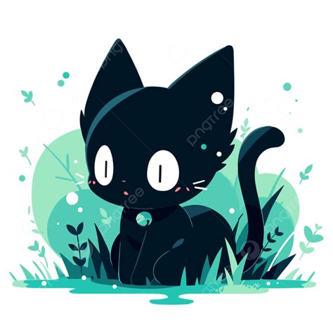 cute black cat cute black cat png transparent clipart image  psd