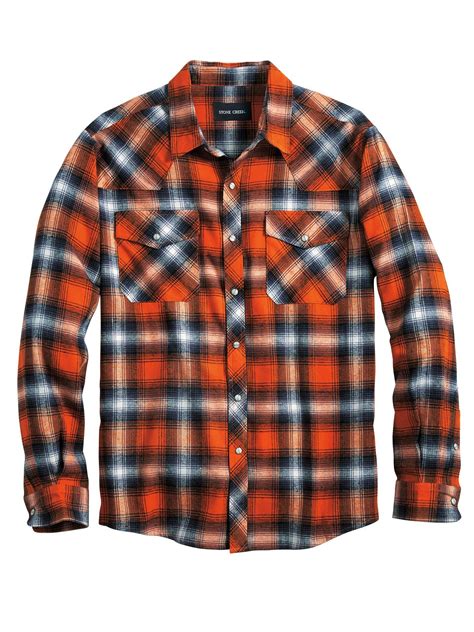 haband mens yarn dyed snap front cotton flannel shirt cotton flannel shirts cotton flannel