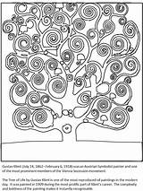 Coloring Pages Tree Klimt Life Kids Print Austria Countries Book Famous Gustav Artwork Colouring Artist Pollock Colorear Sheets Para Works sketch template