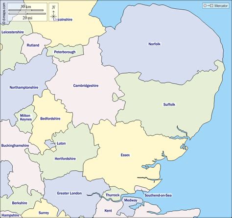 east england  map  blank map  outline map  base map