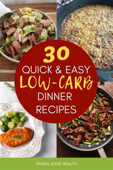 quick  easy  carb recipes  dinner primal edge health
