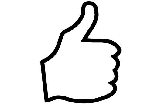 Thumbs Up Clipart Black And White Clipart Best