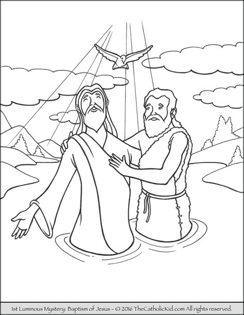 epiphany coloring pages luminous mysteries rosary  printable