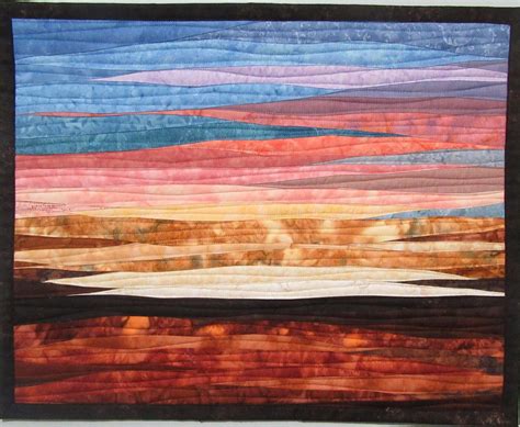 landscape art quilt sunset  wall hanging wall quilt etsy
