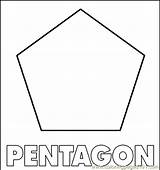 Pentagon Shape Printable Coloring Shapes Color Pages Online sketch template