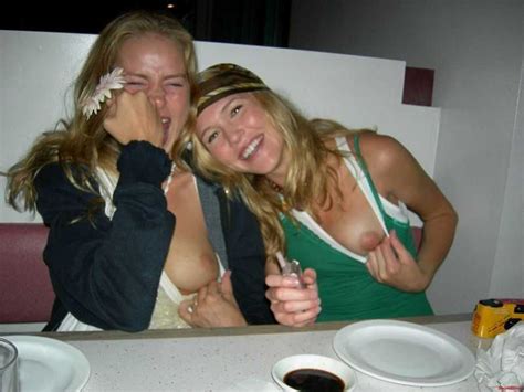 duo flashing a boob porn pic eporner