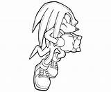 Knuckles Coloring Drawing Running Pages Echidna Draw Printable Getdrawings Drawings Paintingvalley Xcolorings sketch template