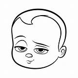 Boss Baby Coloring Pages Printable Kids Face Simple Color Dreamworks Children Getcolorings Characters Getdrawings Ba sketch template