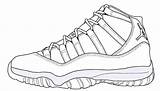 Jordan Coloring Shoe Pages Library Clipart Drawings sketch template