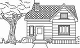 Coloring House Pages Houses Village Colouring Drawing Color Print Easy Dream Simple Sketch Only Choose Board sketch template