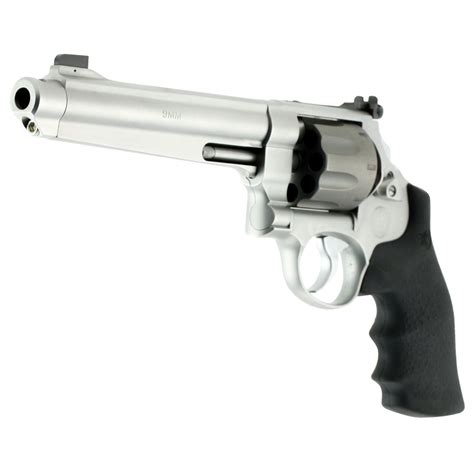 smith wesson  performance center mm luger  stainless revolver  rounds california
