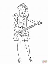 Barbie Coloring Pop Star Pages Doll Keira Princess Printable Sketch Dolls Guitar Colouring Sketches Drawing Supercoloring Paintingvalley Categories sketch template