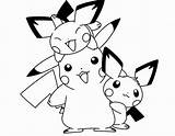 Pokemon Pichu Coloring Pages Family Happy Raichu Pikachu Cute Color Kids Printable Playful Getcolorings Sheets Colorings Detective Anime Pokémon sketch template