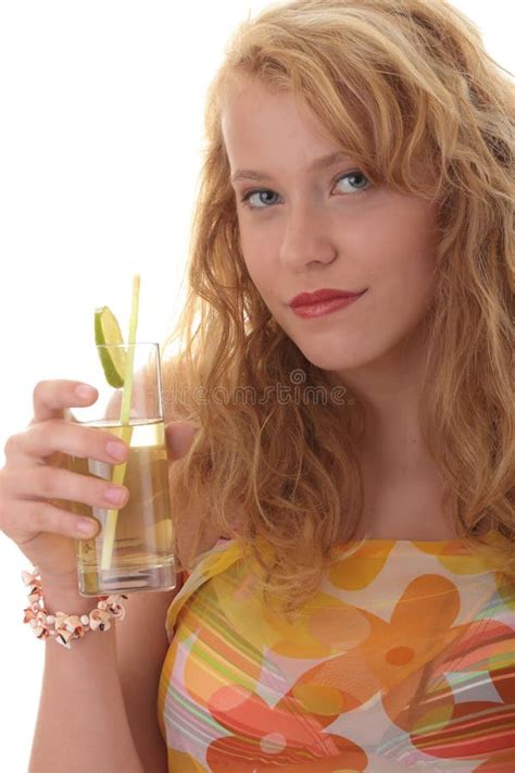 sipping cocktail stock image image  glass smile refreshment