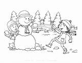Coloring Winter Scene Snowball Fight Pages Kids Snowy Printable Drawing Weather Color Print Snow Cool Getcolorings Season Seasons Getdrawings Activities sketch template