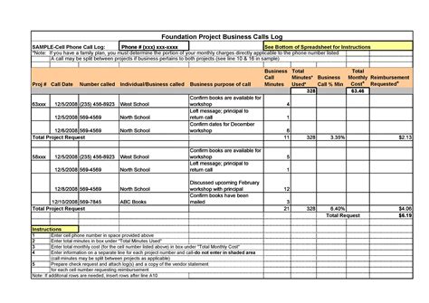 printable call log templates  microsoft word  excel