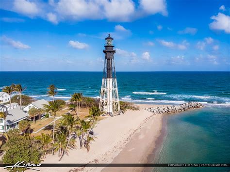 Pompano Beach Inlet Lighthouse Pompano Florida Hdr Photography By