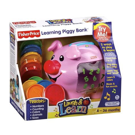 fisher price laugh  learn piggy bank musical piggy brand   box  ebay