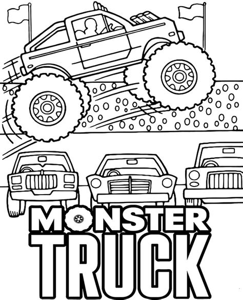 monster truck coloring page coloring home