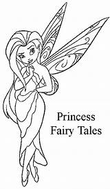 Princess Fairy Coloring Disney Pages Kids Colouring sketch template