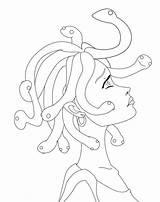 Medusa Drawing Coloring Easy Manga Getdrawings Netart sketch template