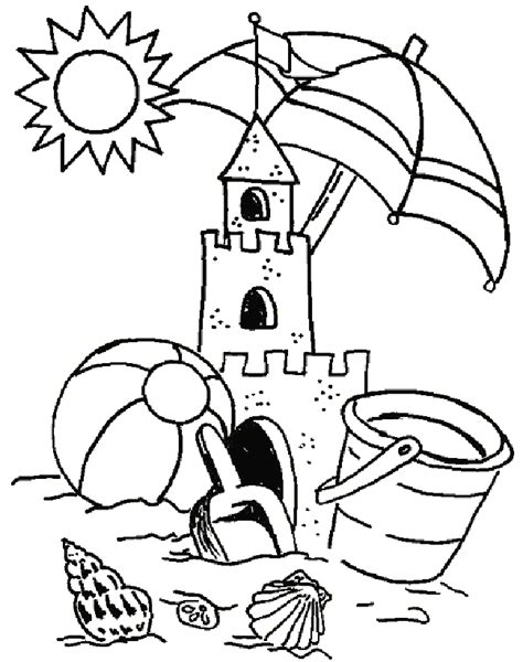 summer coloring pictures  print summer coloring sheets beach