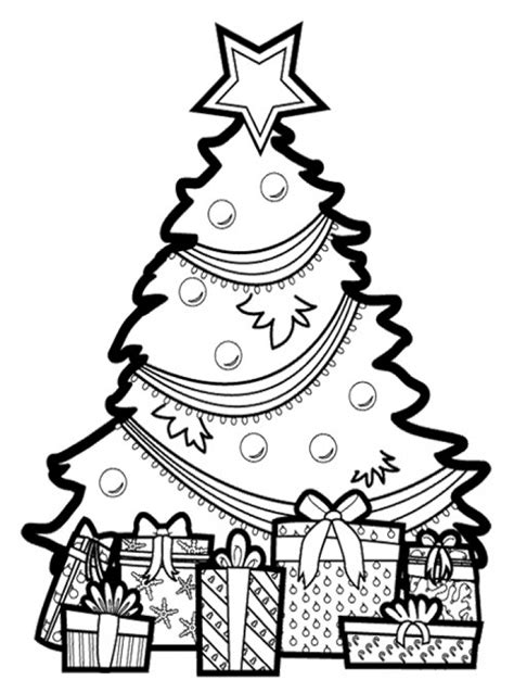 printable christmas tree coloring pages everfreecoloringcom