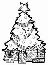 Christmas Coloring Tree Presents Pages Printable Present Clipart Pdf Clip Ornaments Everfreecoloring Clipartmag Merry Toddlers sketch template