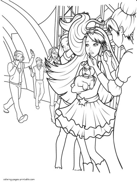 barbie  princess   popstar characters coloring pages
