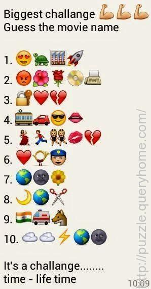2 guess the movie name from the following whatsapp emoticons emozis