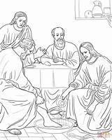 Coloring Jesus Supper Last Feet Disciples Pages Washing Printable Washes Bible Kids Color Foot Book Supercoloring Cliparts Colouring Sunday Unconditional sketch template