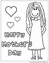 Coloring Pages Mother Mom Mothers Sheets Happy Draw Mycupoverflows Johnson Kids sketch template